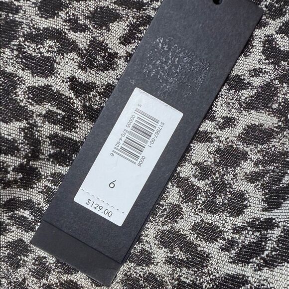 Banana Republic Animal Print Midi Dress - Black and White Size 6 - Picture 3 of 14